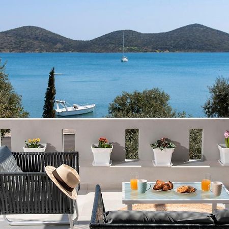 Beachfront Luxury Villa With Stunning Views With Parking Epano Elounda Exterior photo