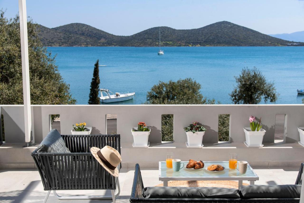 Beachfront Luxury Villa With Stunning Views With Parking Epano Elounda Exterior photo